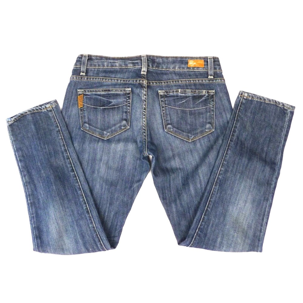 PAIGE Women's Dark Wash Straight Leg Jeans-Rokbury-Size 28